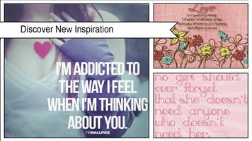 برنامه‌نما Love Quotes Girly Wallpapers عکس از صفحه
