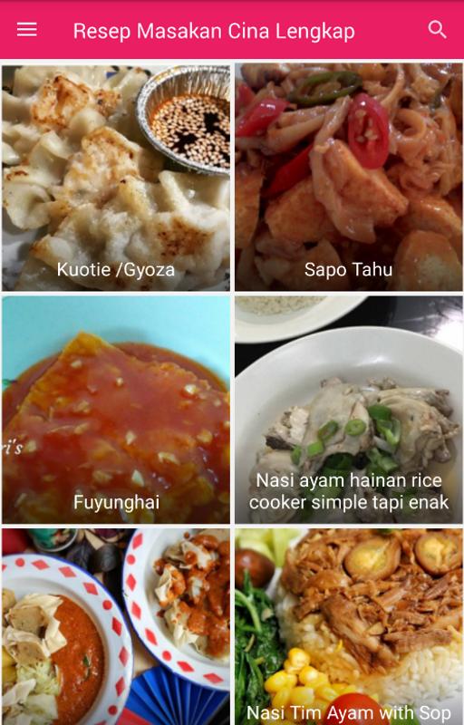 Resep Masakan Cina Lengkap Screenshot Resep Masakan Cina Lengkap Screenshot