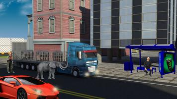City Zoo Animal Transport 3D Affiche
