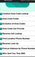 Area Code Lookup capture d'écran 1