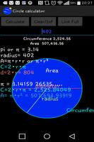 Circle calculator Affiche
