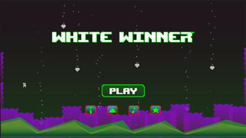 White Winner - Pixel Jump Arcade Game Affiche