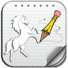 How to draw a horse ícone