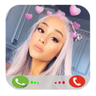 Ariana  Grande  fake  call ไอคอน