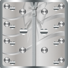 Silver Zipper Unlock Zeichen
