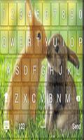 Cute Rabbit Keyboard Themes Affiche