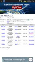 Islamabad Airport Flight Time Poster