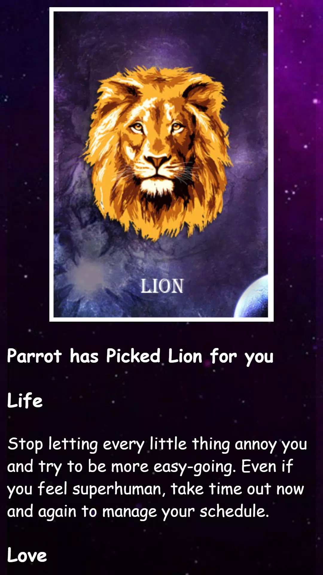 Parrot astrology cards online