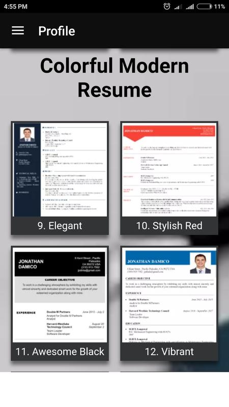 android 用の free resume builder cv maker templates pdf formats apk