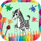 Paint and color animals icon