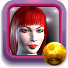 Asian Girl Sport Soccer Game icône