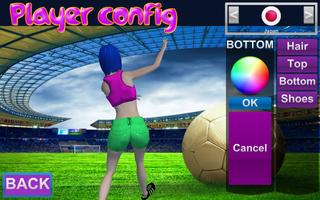 Asian Girl Sport Soccer Game capture d'écran 1
