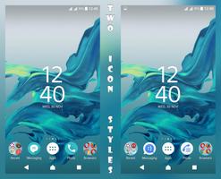 Delight Aqua XZ Theme Xperia poster