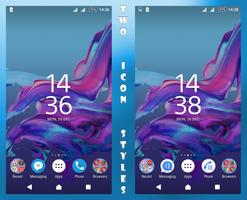 Delight Blue XZ Theme Xperia পোস্টার