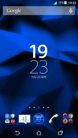 Polygons Blue Xperien Theme постер