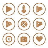 Brown On White Icons By Arjun Arora