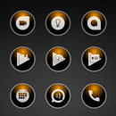 Glossy Orange Icons APK