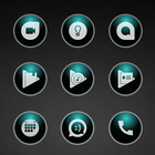 Glossy Teal Icons icône