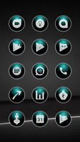 Glossy Teal Icons Affiche