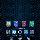 Metallic Texture Blue XZ Theme APK
