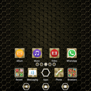 Metallic Texture Gold XZ Theme APK