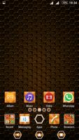 Metallic Texture Orange Theme постер