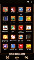 Metallic Texture Orange Theme скриншот 2