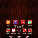 Metallic Texture Red XZ Theme APK