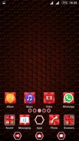 Metallic Texture Red XZ Theme постер