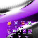Metallic Steel Purple XZ Theme APK
