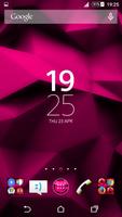 Polygons Pink Xperien Theme постер