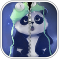 Panda Zipper Lock Screen
