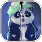 Panda Zipper Lock Screen ikona