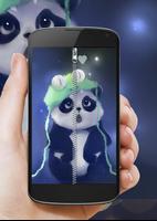 Panda Zipper verrouillage Affiche