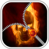 Skull Zipper Screen Lock biểu tượng
