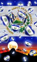 El Salvador Flag Wallpaper Affiche