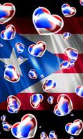 Puerto Rico Flag Love โปสเตอร์