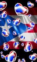 Puerto Rico Flag Love الملصق