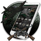 Armee Camo Gun Thema Zeichen