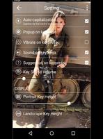Army girl 4K Keyboard Affiche