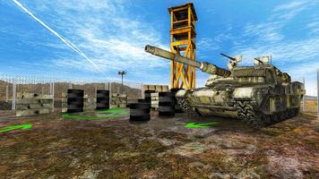 avançar militares tanque estacionamento: 3D tanque Cartaz