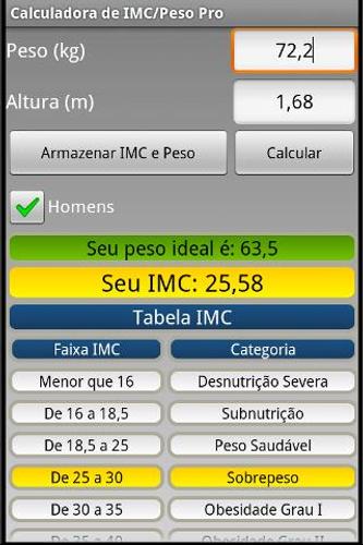 Descarga de APK de Calculadora IMC/Peso ideal Pro para Android