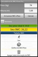 Calculadora IMC/Peso ideal Pro capture d'écran 1