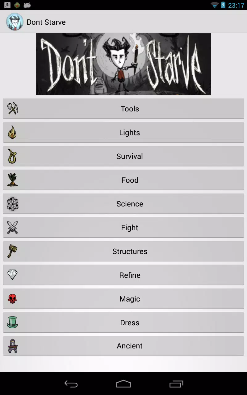 Don't Starve Crafting Guide APK for Android Download