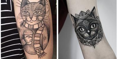 Idées de tatouage de chat Affiche