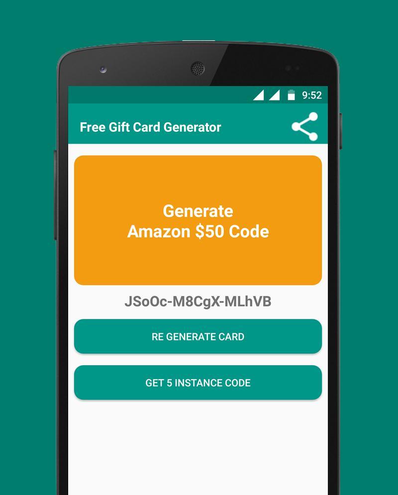 Free Gift Card Generator For Android Apk Download