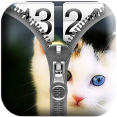 Cat Zipper Screen Lock icon