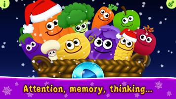 FunnyFood Christmas Games for Toddlers 3 years ol پوسٹر