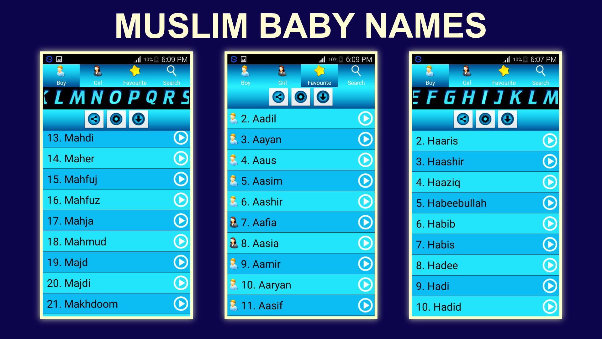 Muslim Baby Names Islamic Name Boy Girl Meaning For Android Apk Download