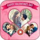 Valentine Love Photo Video Maker with Music 아이콘